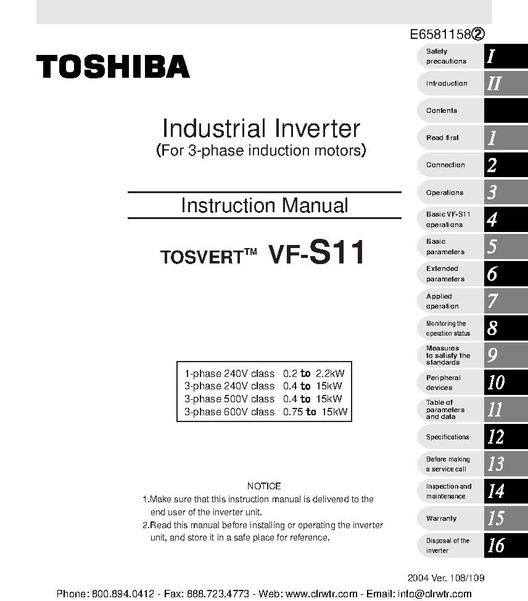 File:Toshiba TOSVERT VF-S11 Instruction Manual E6581158 Rev 2 vdocument in.pdf